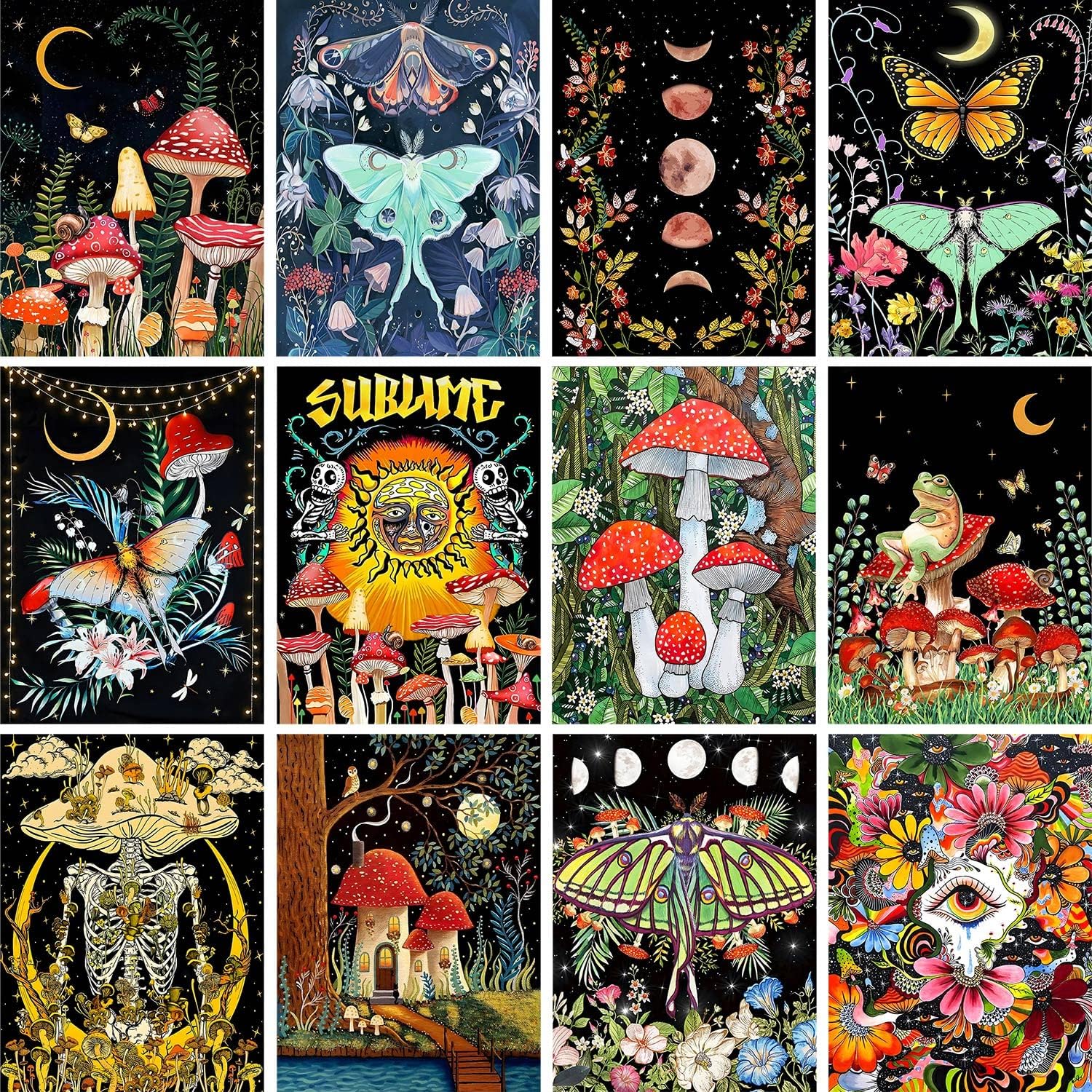 TINY FUN 12 Pack Diamond Painting Kits for Adults&Beginners