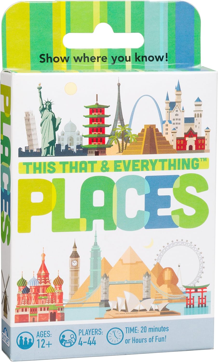 Outset Media This That and Everything: Places – Travel Sized Trivia Party Game for 4 or More Players Ages 12 and up