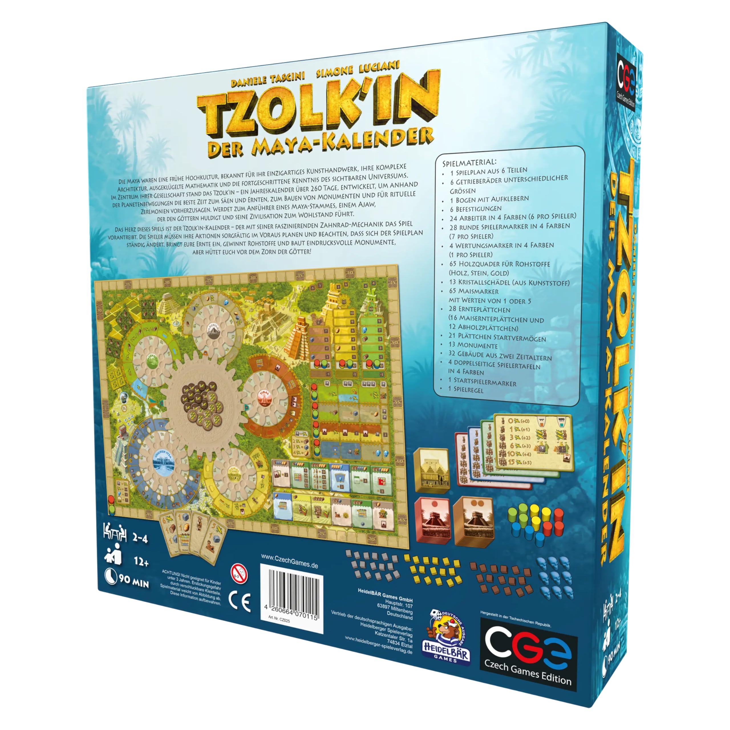 Heidelberger Spieleverlag CZ025OKT12 - Tzolk'in, Der Maya-Kalender, Juego de Estrategia [Importado de Alemania]