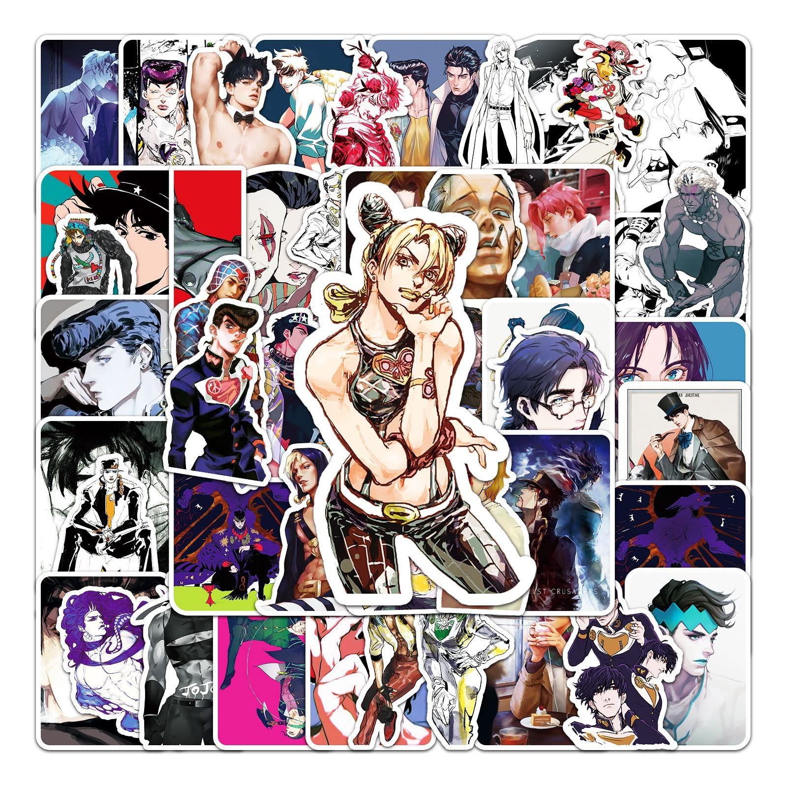 Amazon.co.jp: 50枚 ジョジョの奇妙な冒険 ステッカーおしゃれ 壁飾り