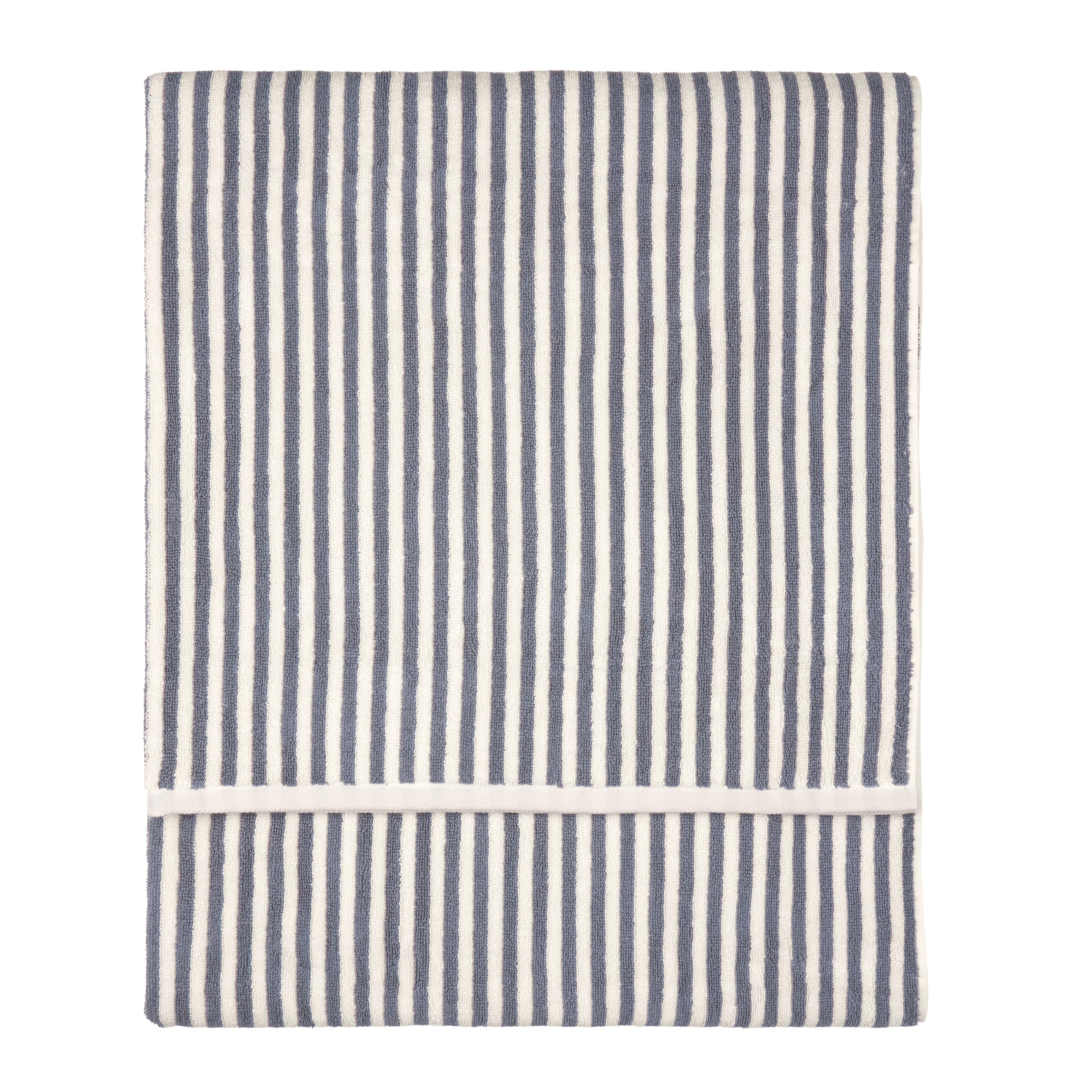 Yard Hebden Striped 100% Cotton Bath TowelMineral Blue70 X 130Cm from B&Q