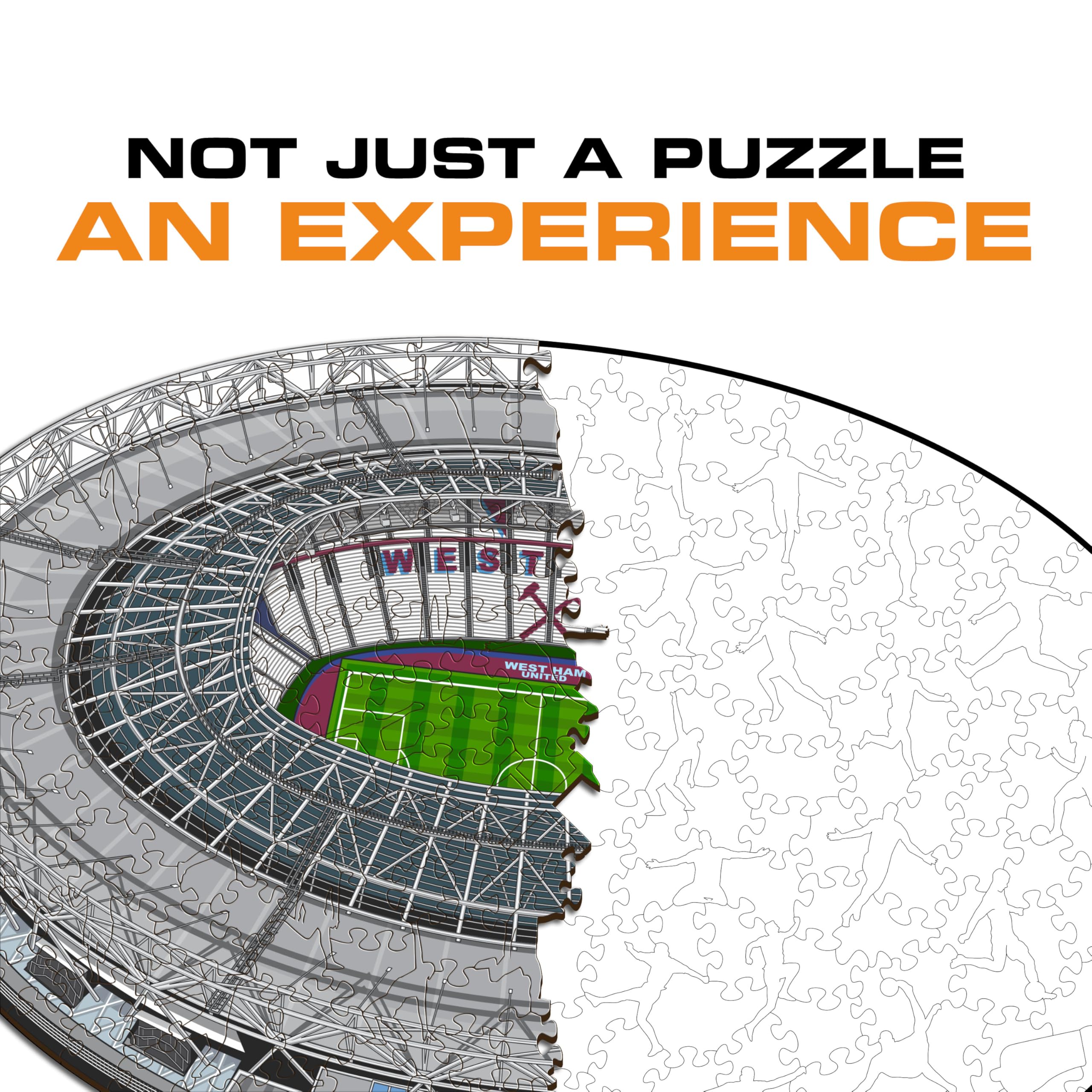 Iconic Puzzles, West Ham, Stadium, Officially Licensed Wooden Puzzle, 100% Sustainable, Gift for Adults and Children Size S - Image 4