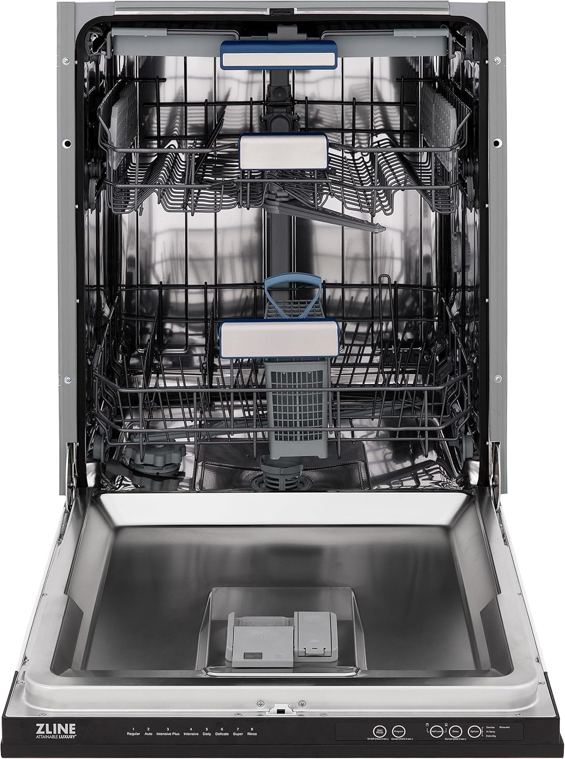 ZLINE 24" Tallac Series 3rd Rack Tall Tub Dishwasher in Oil Rubbed Bronze with Stainless Steel Tub, 51dBa (DWV-ORB-24)