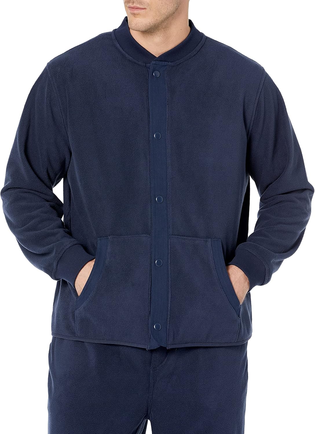 Amazon Essentials Mens Regular-Fit Recycled Polyester Microfleece Bomber Jacket (Available in Tall) (Previously Amazon Aware)