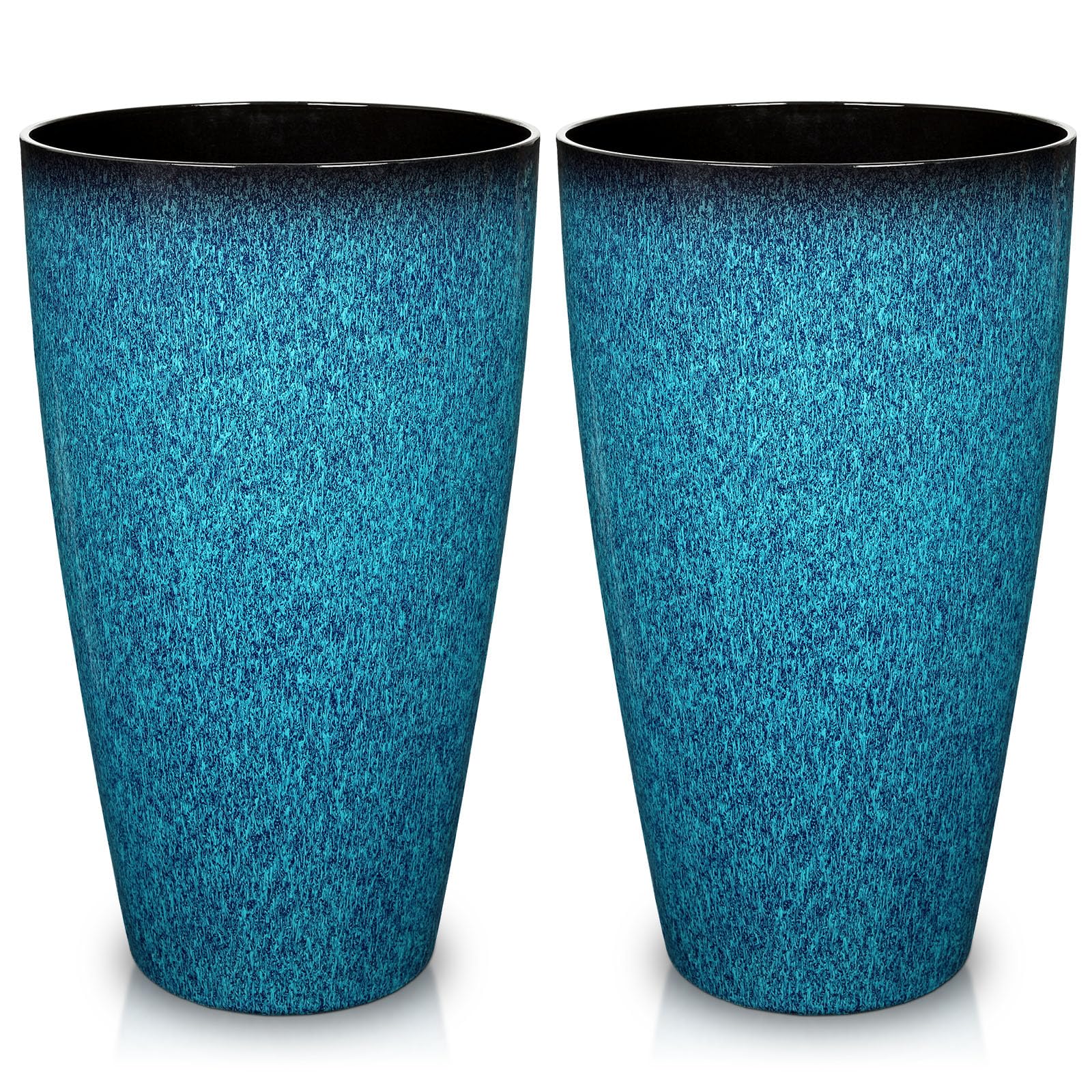 Oairse Set di 2 vasi decorativi da 54 cm, in plastica, diametro 30 cm