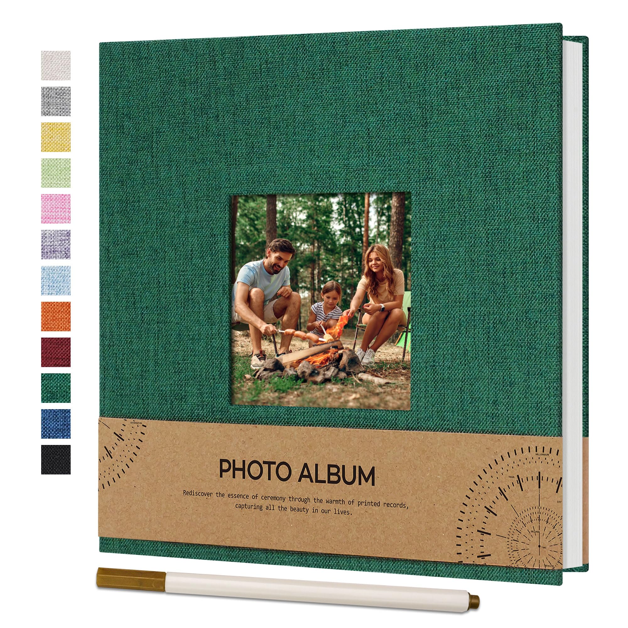Album Photo Adhésif Vienrose 10x15 Cm - 40 Pages En Lin - Pour Souvenirs, Mariage, Bébé - Cadeau Personnalisable