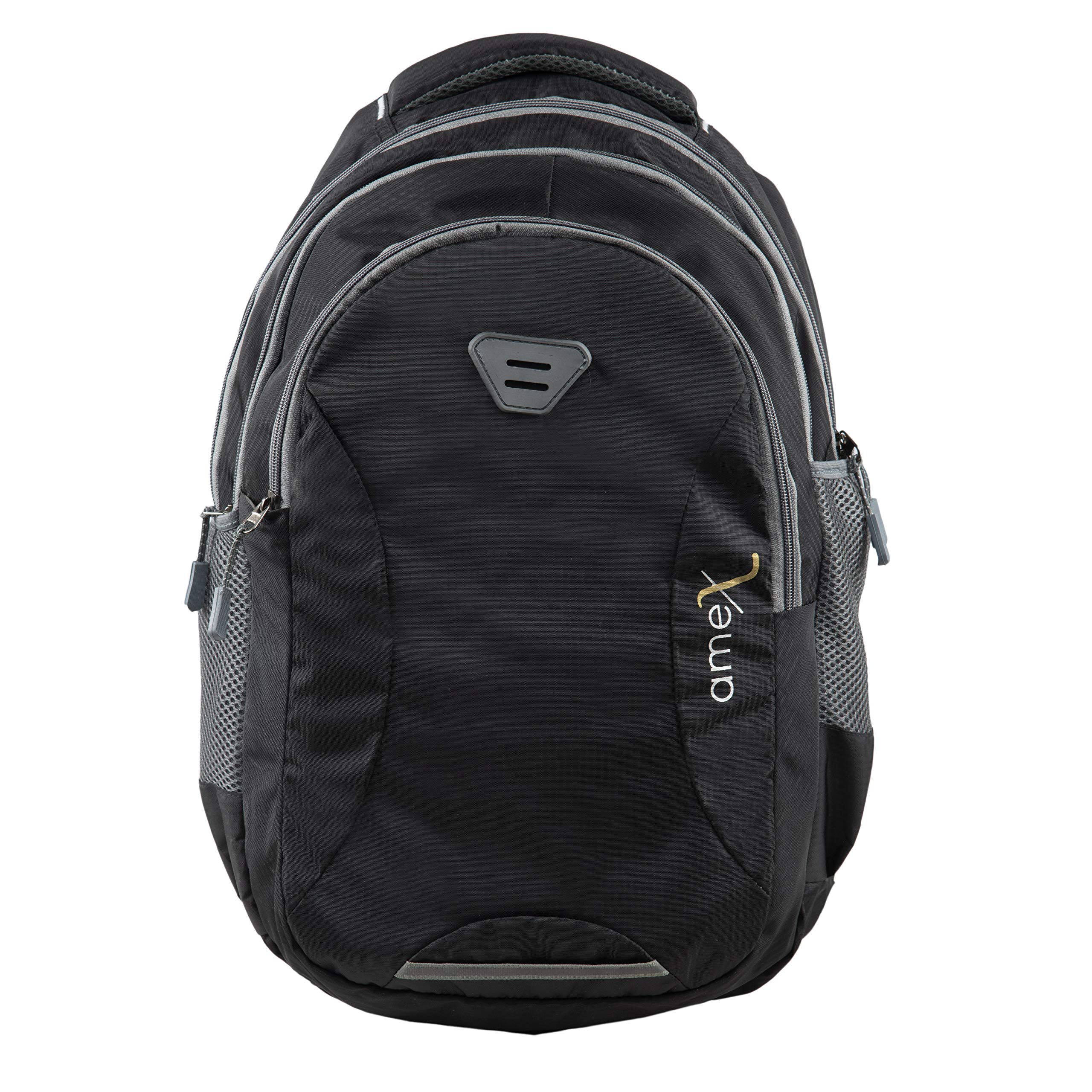 AMEX Casual Backpack (A3BRFIBLACK_Black & Grey) (B082NZQ3NQ) Amazon Price History, Amazon Price Tracker