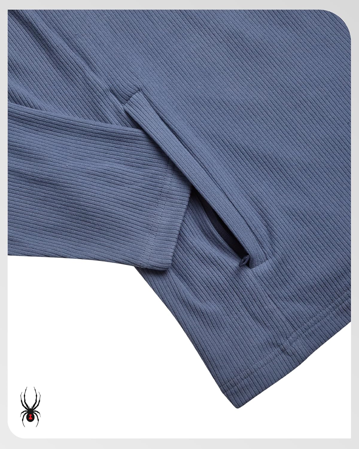 Spyder Mens Quarter Zip Pullover - Soft Stretchy Rib Knit Corduroy Mock Neck 1/4 Zip Pullover Mens Sweater for Fall & Winter - Image 5