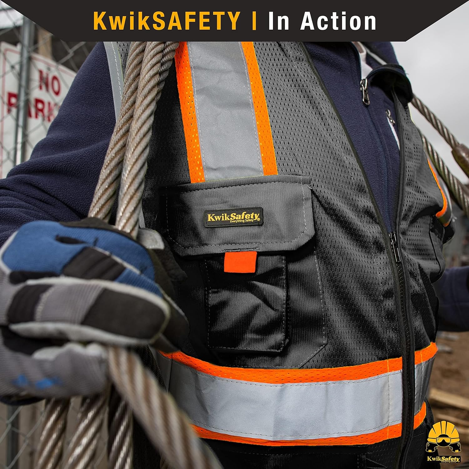 KwikSafety - BIG KAHUNA Safety Vest | Base & Limited Edition | Class 2 Reflective Vest ANSI OSHA Safety Vest for Men - Image 6