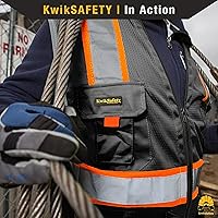 Vista 6 de KwikSafety - Chaleco de Seguridad BIG KAHUNA Edición Base y Edición Limitada Chaleco Reflectante Clase 2 ANSI OSHA para Hombre