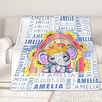 Vista 107 de Custom Name Blanket Throw Personalized Blanket for Kid with Names Customized Blanket with Name for Baby,Custom Blanket,Gift for Birthday Letter