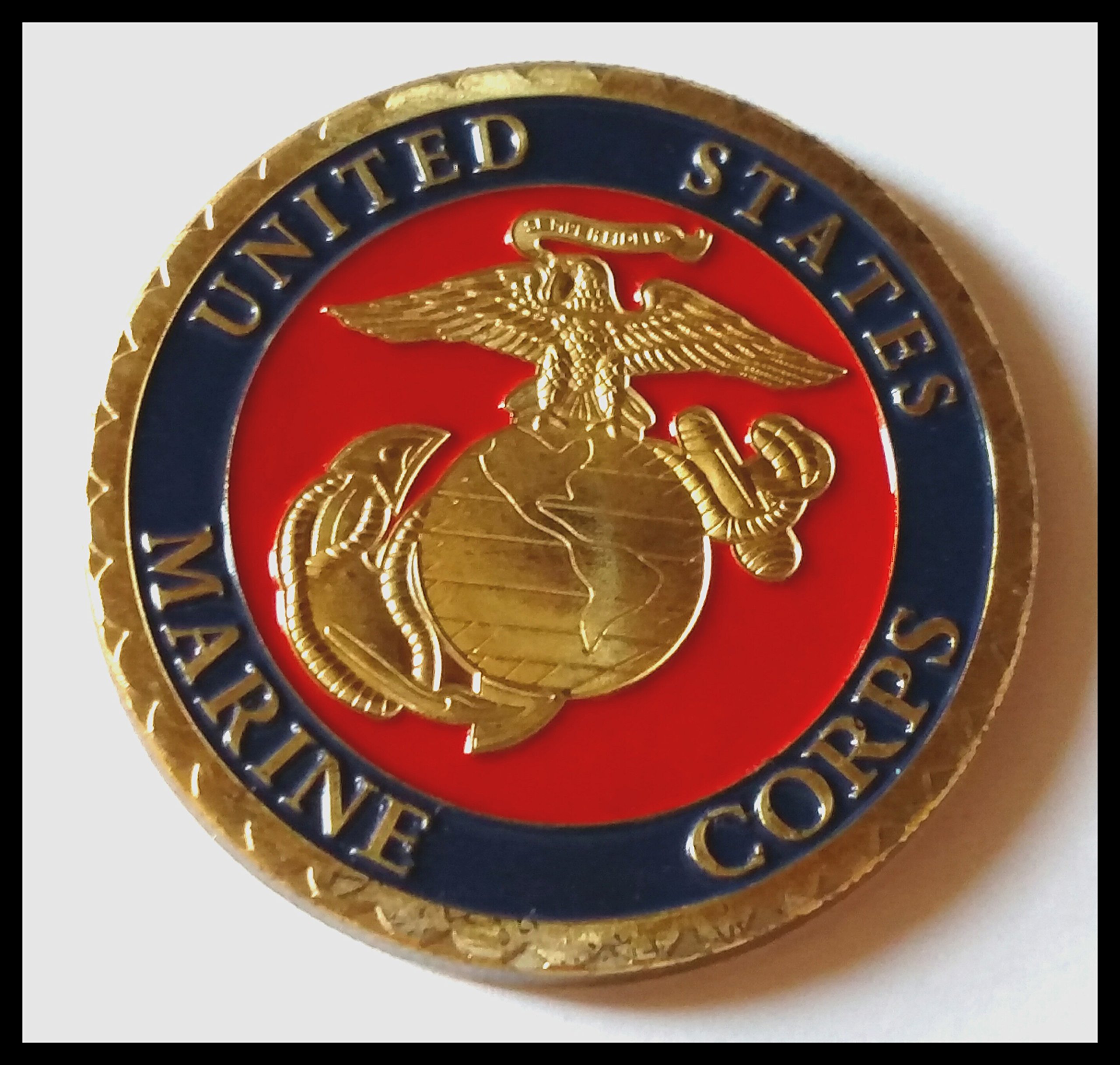 Marine Corps Sniper One Shot, One Kill Colorized Challenge Art Coin