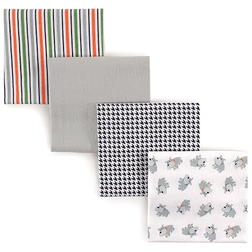 Miniatura 3 de Luvable Friends - Mantas unisex de franela de algodón para bebés, tribu, paquete de 4 unidades, talla única