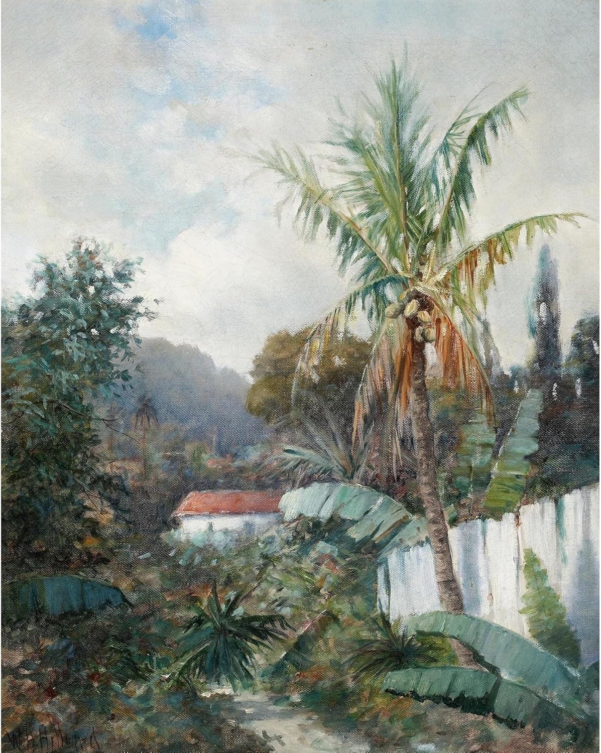 ArtDirect Tropical Landscape Unframed Art Print Giclee Poster by William H. Hillard - Ready for Framing with Customization Sizes 8x10, 11x14, 16x20, 24x30, 36x45 and 48x60 inches