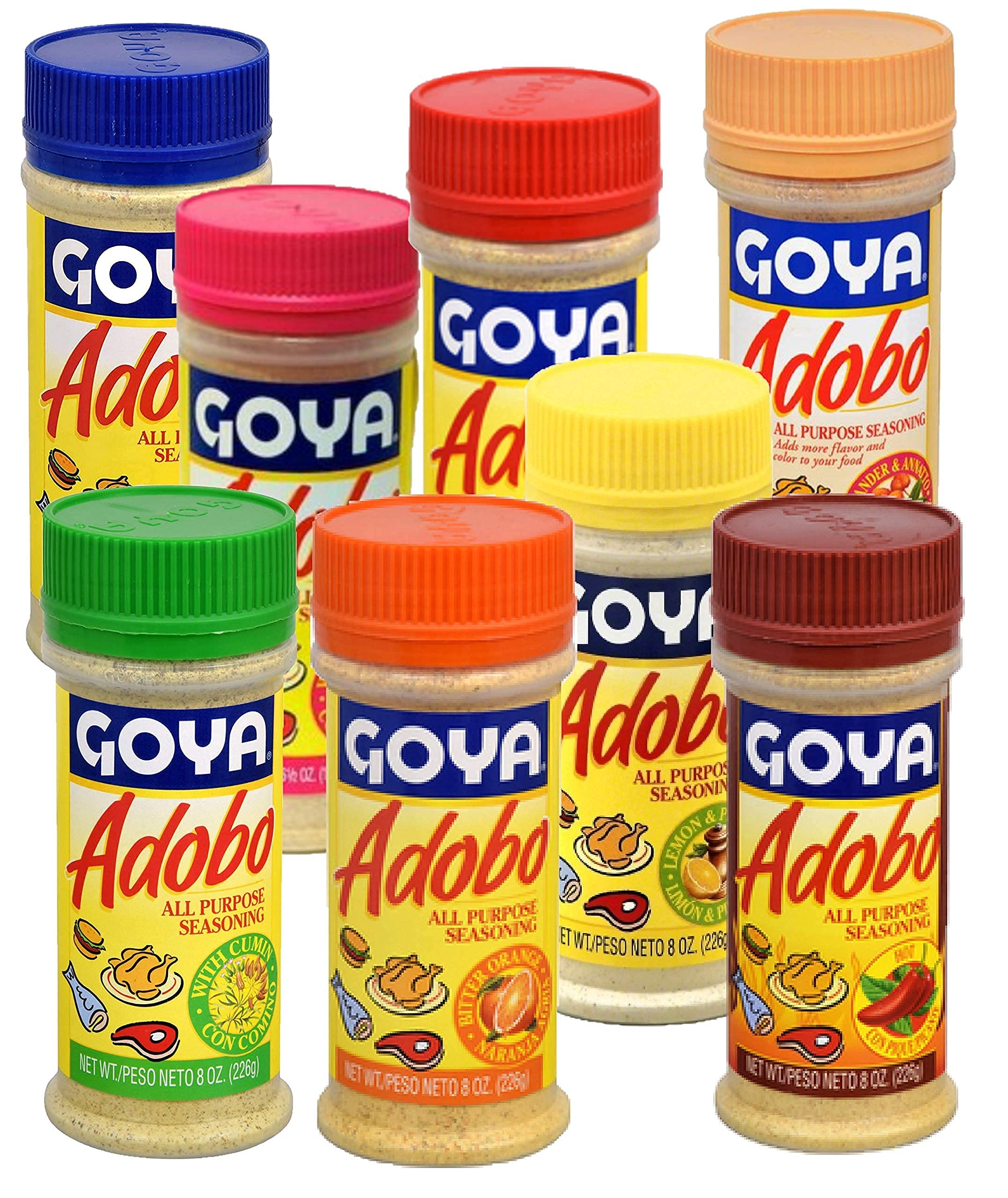 Goya Adobo Seasoning Ultimate Variety Pack | 8 Flavors Total