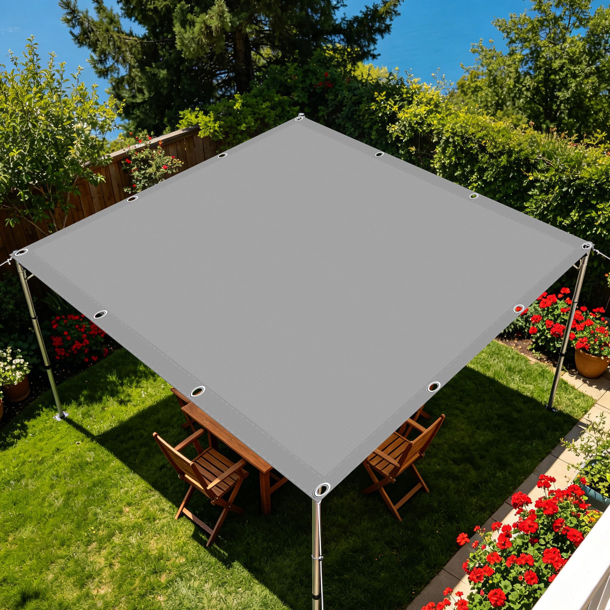 Toile ombrage respirante contre la chaleur balcon terrasse