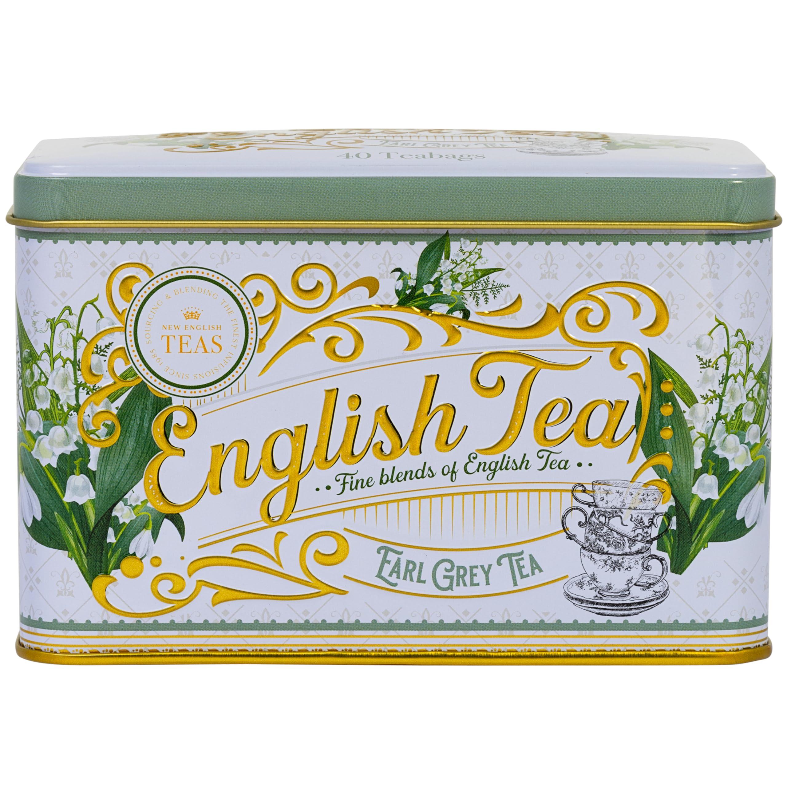 Lily of the Valley Tea Tin with 40 Earl Grey Teabags