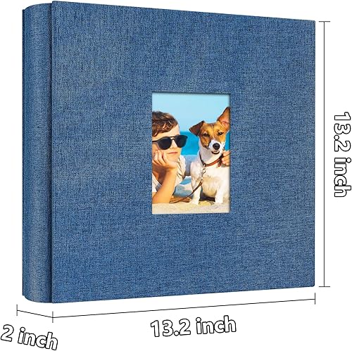 Vista 28 de Álbum de fotos de 4 x 6 pulgadas, 100 bolsillos, álbumes de fotos con cubierta de lino, álbumes de fotos para familia, boda, bebé, libro de fotos