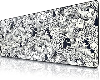 TITANWOLF – Alfombrilla de Ratón de Gran Tamaño 1200x400mm – Mouse Pad Gaming XXL – para Precisión y Velocidad en Juegos – Antideslizante – Superficie de Tejido – para Ratón y Teclado – Koi