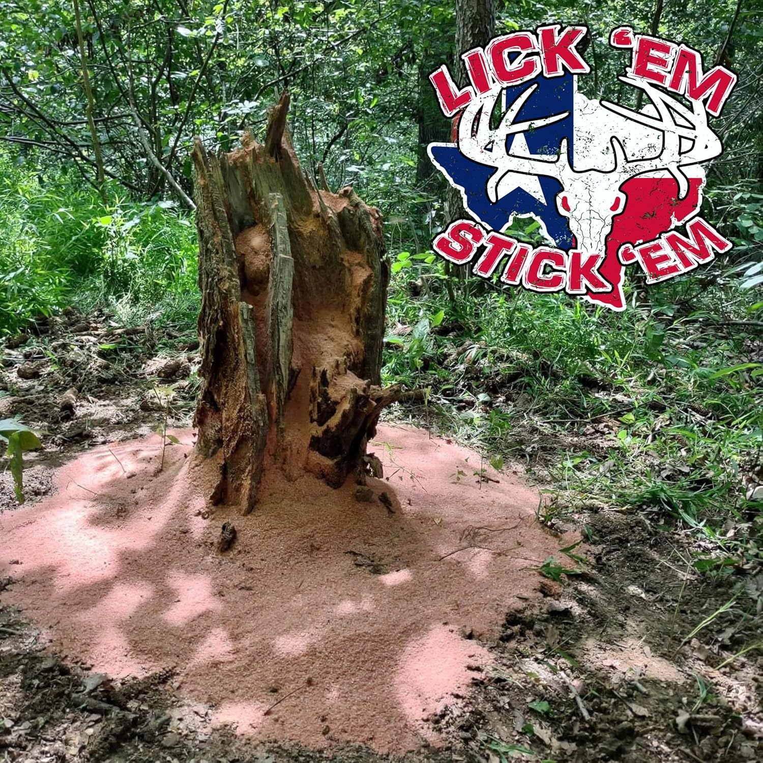 Lick'Em Stick'Em Deer Attractant | Natural Long-Lasting Powder for Year-Round Hunting and Wildlife Tracking | Nutrient-Rich Deer Lure | 4lb Bag