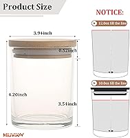 Vista 3 de MILIVIXAY 12 Pack 12 OZ Clear Glass Candle Jars with Lids and Candle Making Kits - Bulk Empty Candle Jars for Making Candles - Spice, Powder