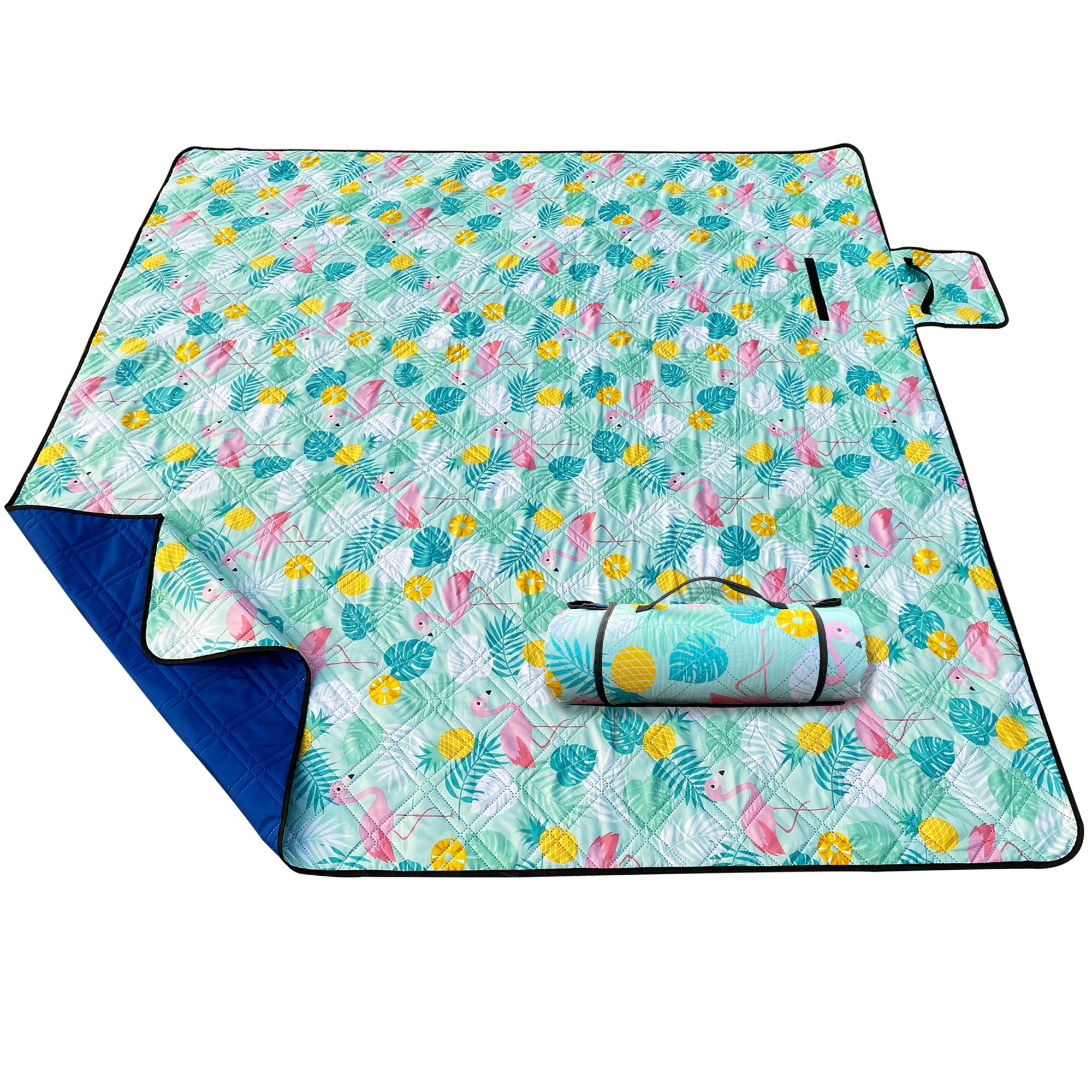 KuoSEN Outdoor Picnic Blanket Beach Blanket Sandproof Waterproof 79''x79'' 3 Layers, Sandproof Beach
