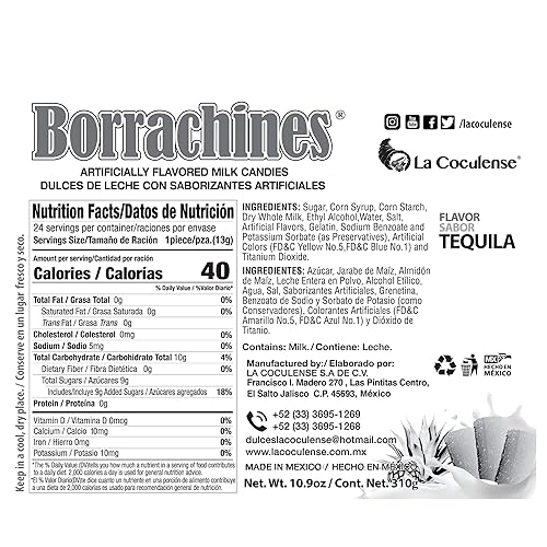 Miniatura 2 de La Coculense - Borrachines - Caramelos de leche con sabor a tequila - 3 cajas de 24 piezas cada una