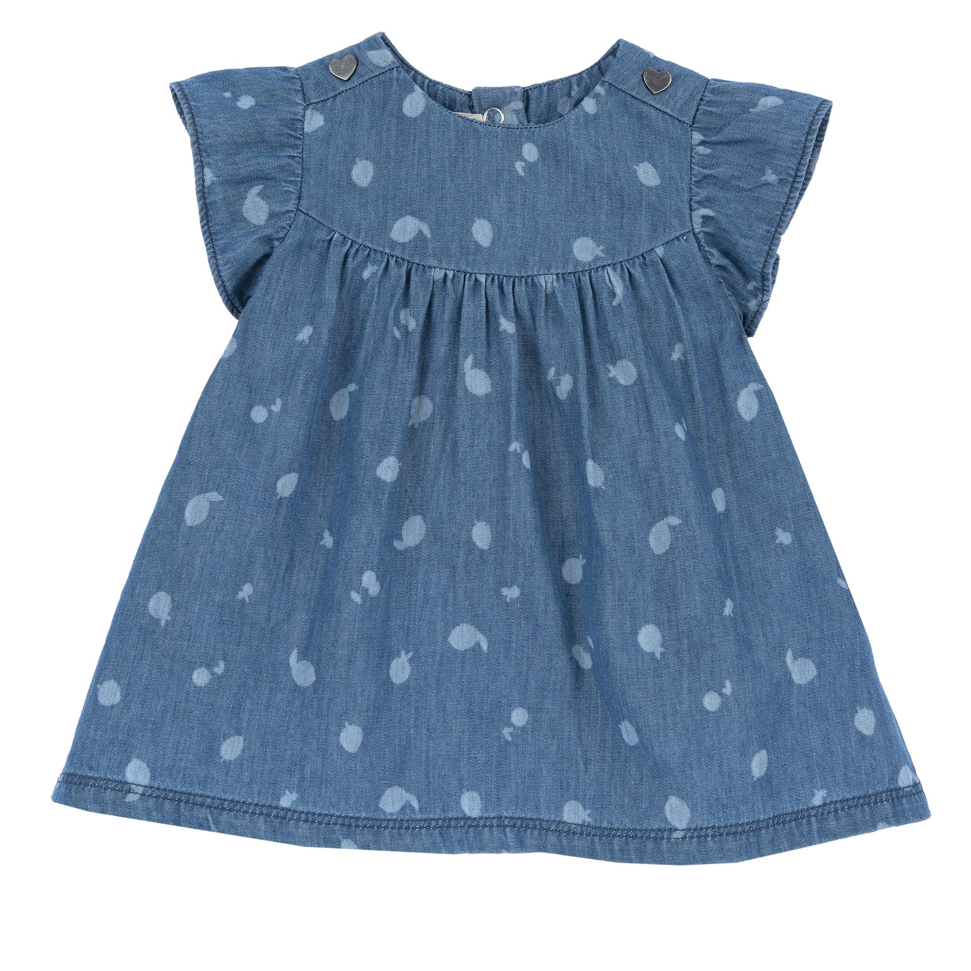 Chicco Vestido Bebé Niña de Mangas Cortas, con Cómoda Apertura con Botones, en Suave Algodón, Lavable en Lavadora, Ropa Bebé Niña 0-24 Meses, Diseñado en Italia