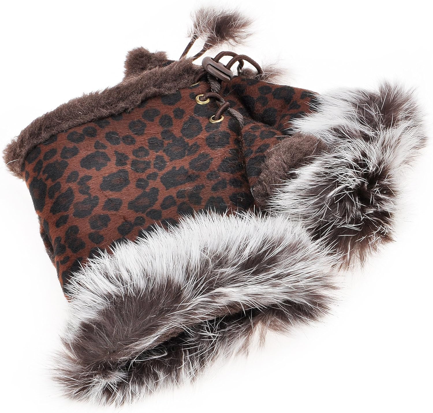 ZLYC Women Teen Classic Winter Warm Rabbit Fur Hands Wrist Fingerless Gloves Mittens - Image 5