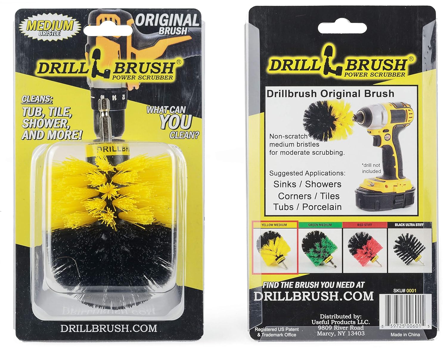 Drill Brush - The Original Drillbrush Power Scrubber - Bathroom Accessories - Shower Cleaner - Scrub Brush -