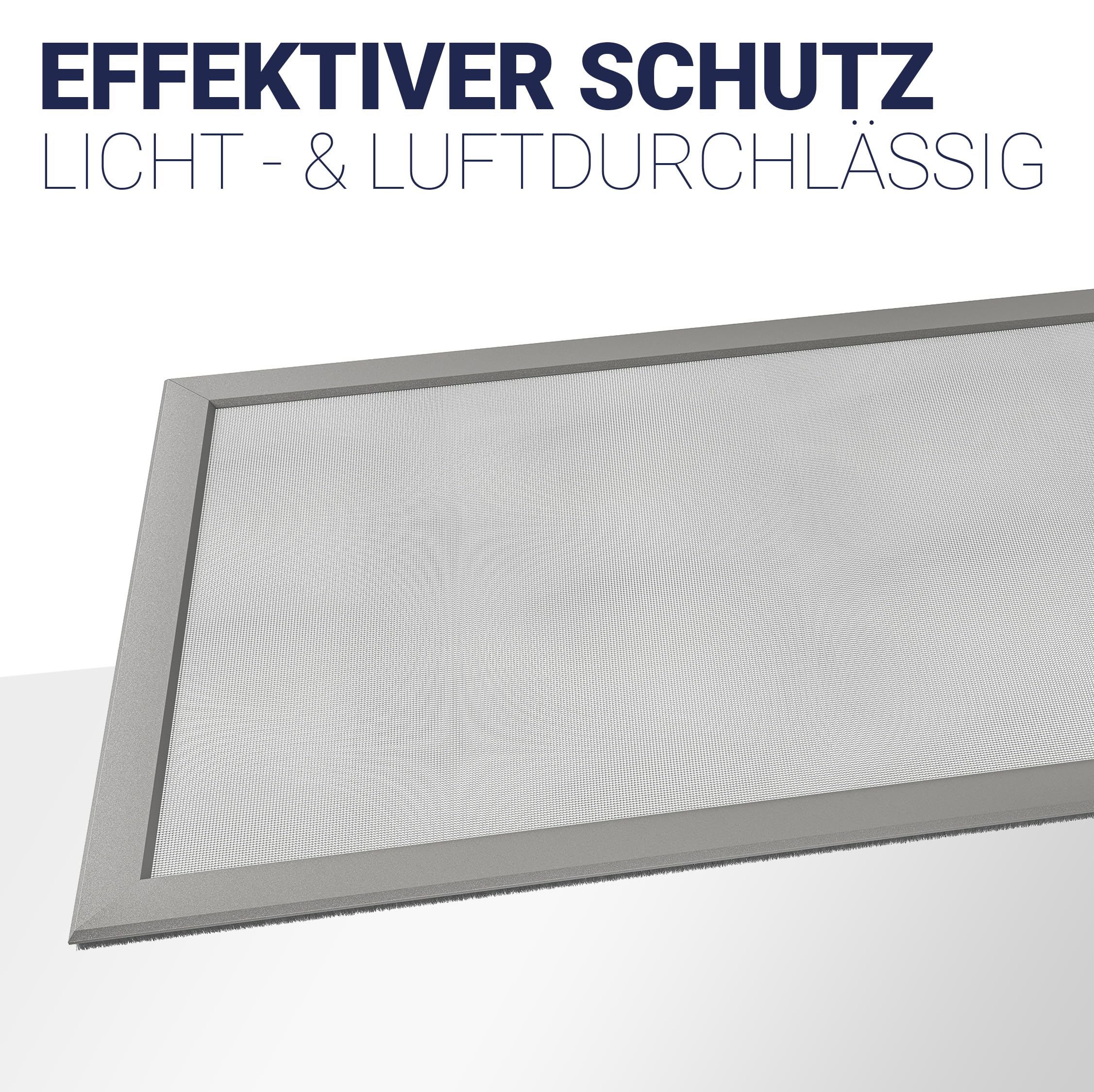 Kellerschachtabdeckung Lichtschachtabdeckung nach Maß - Profiqualität, Made in Germany, robuste Aluminium-Profile, V2A Edelstahl-Gewebe, kratzfeste Oberfläche (Silber/Alu, 160 x 70 cm)