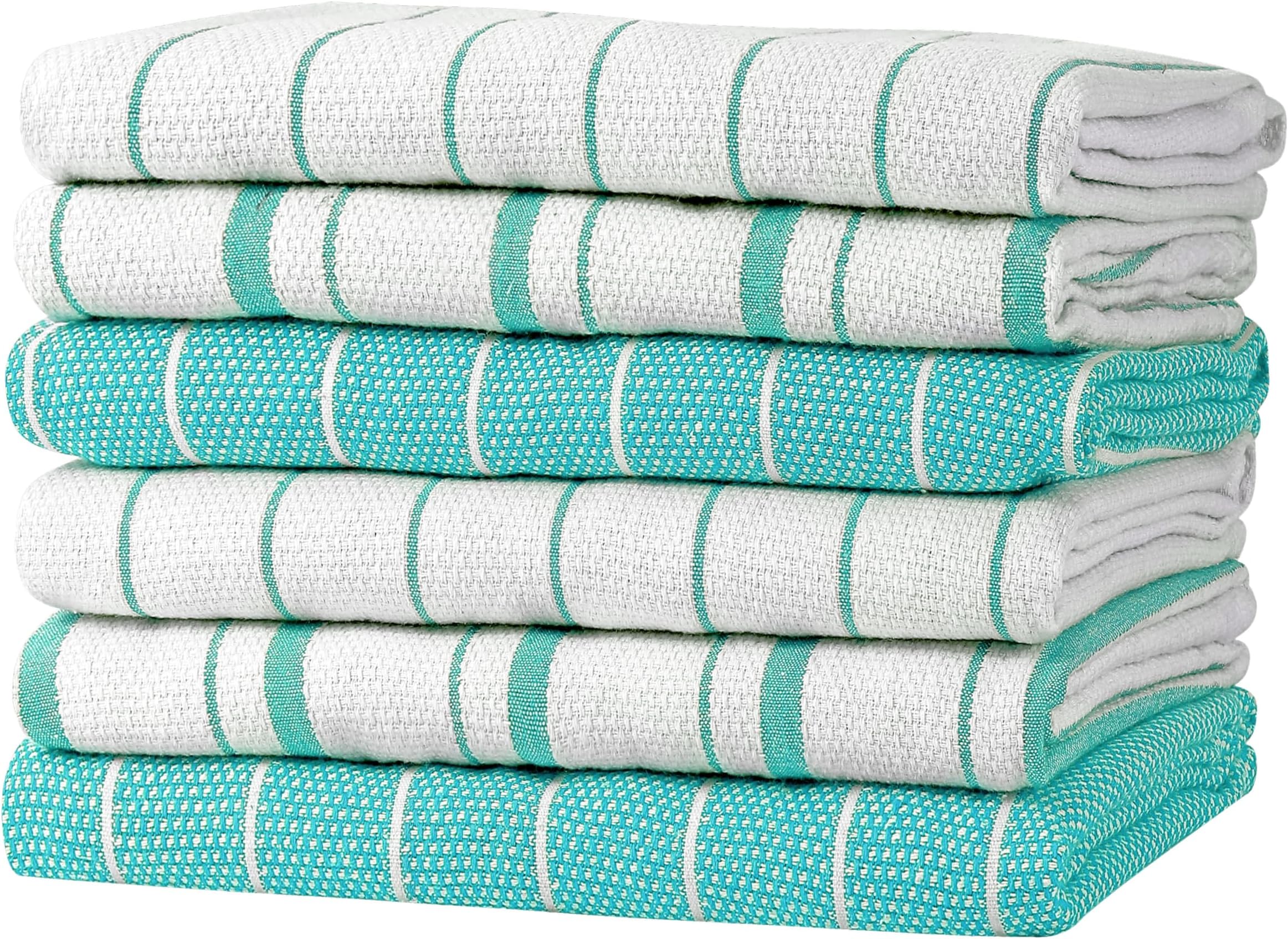 Amazon.com: Williams-Sonoma Classic Striped Towels, Cotton,Set of 4 ...