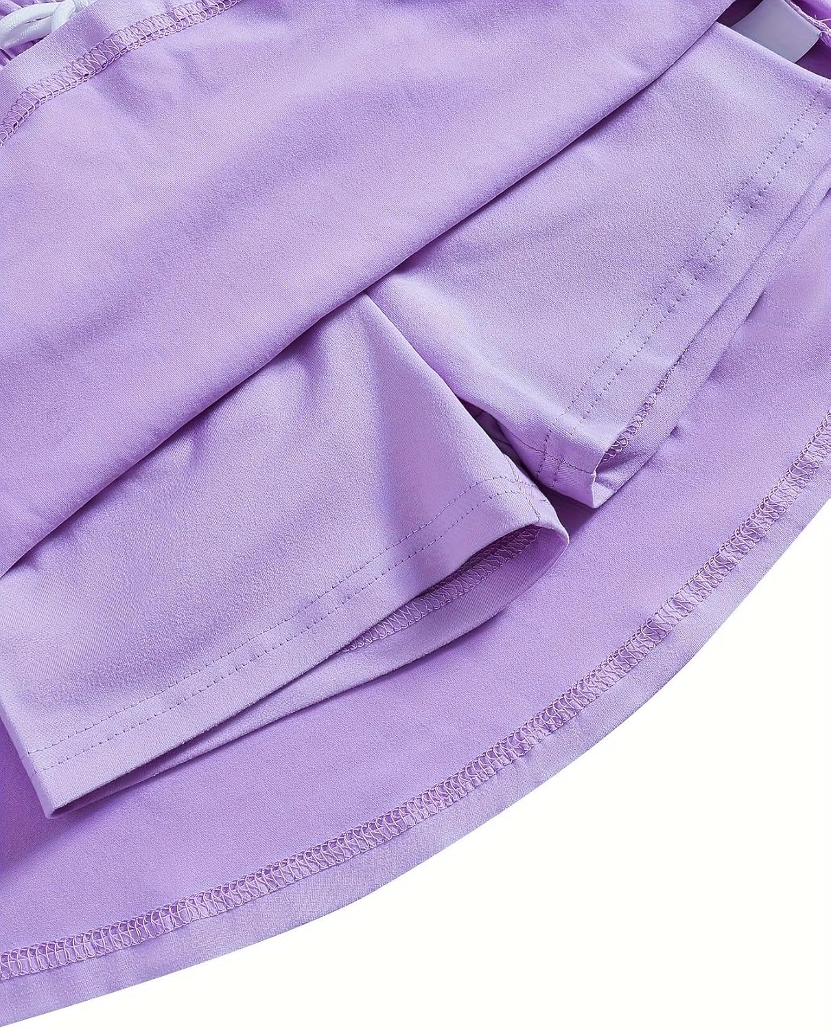 Girls 4 Pack Athletic Skirts Set Tennis Golf Skirts with Shorts Running Flowy Skorts 3-12Y - Image 6