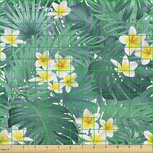 Vista 286 de Ambesonne Tela beige de The Yard, ilustración contemporánea de animales marinos en estilo retro, arte de caballito de mar de cangrejo de pulpo, tela