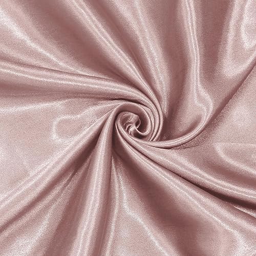 Vista 14 de Homiest Light Pink Satin Fabric by The Yard, 3 Yards x 58 Inch Charmeuse Satin Fabric Silky & Shiny Cloth Fabric, Smooth Bridal Satin Fabric for
