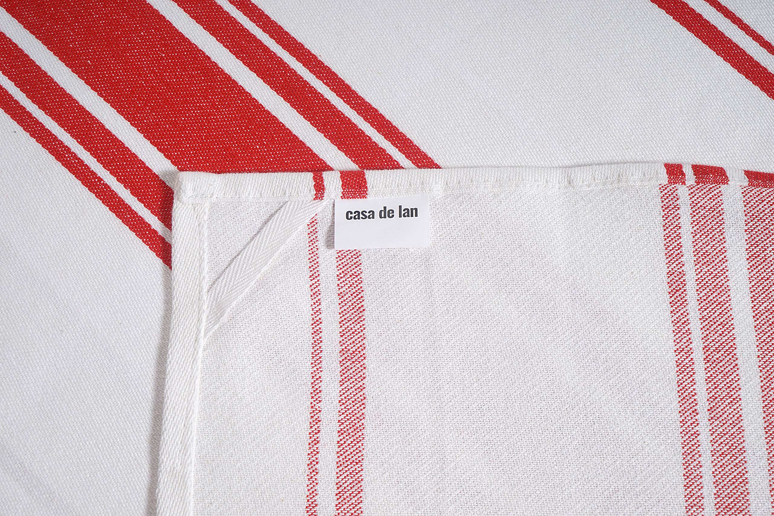 Set di asciugamani da cucina natalizi, confezione da 6 (50 x 76 cm), extra large in cotone di alta qualità, per cucina, super a righe, altamente assorbenti, 100% cotone, con passante per