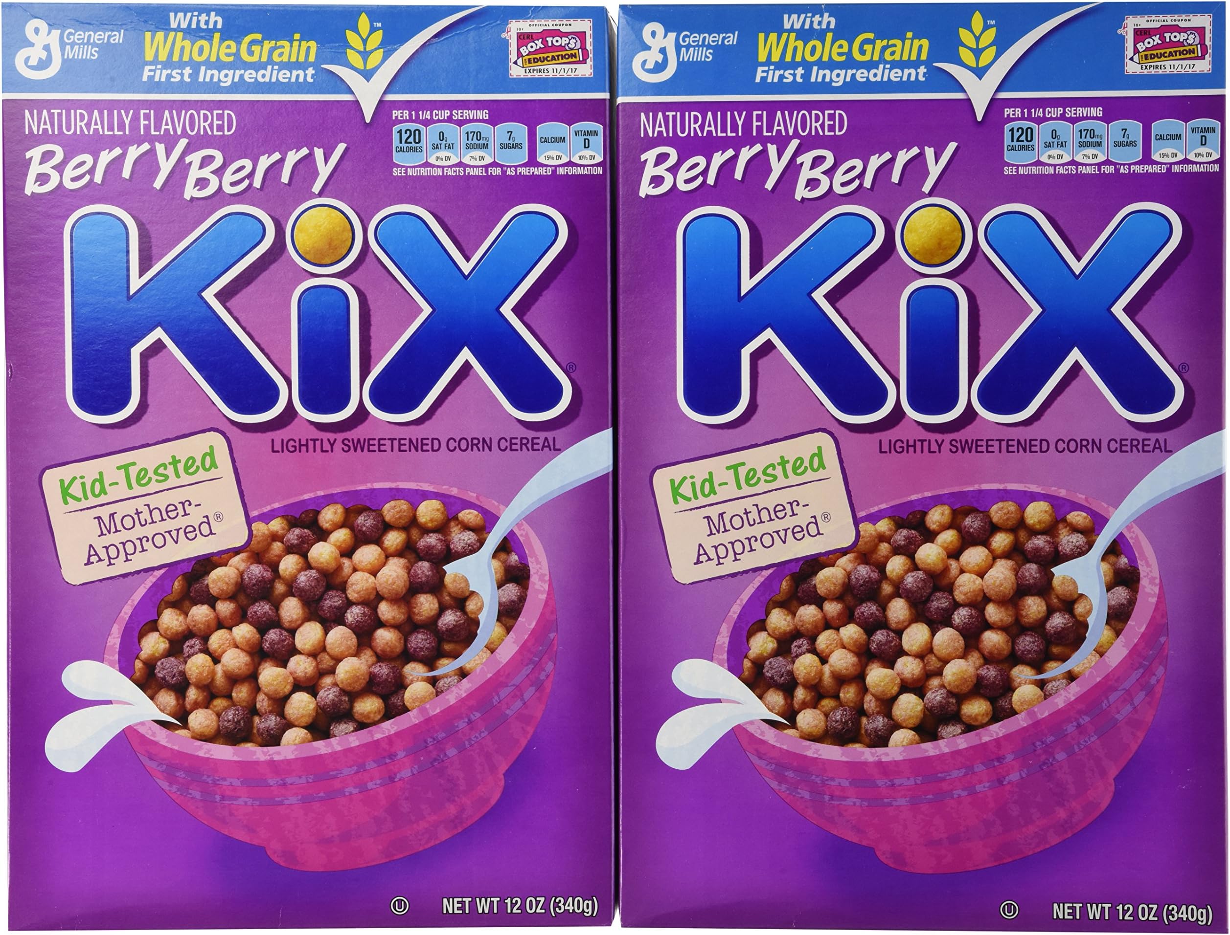 General Mills, Kix Cereal, Berry Berry, 12-Ounce Box (Pack of 4)