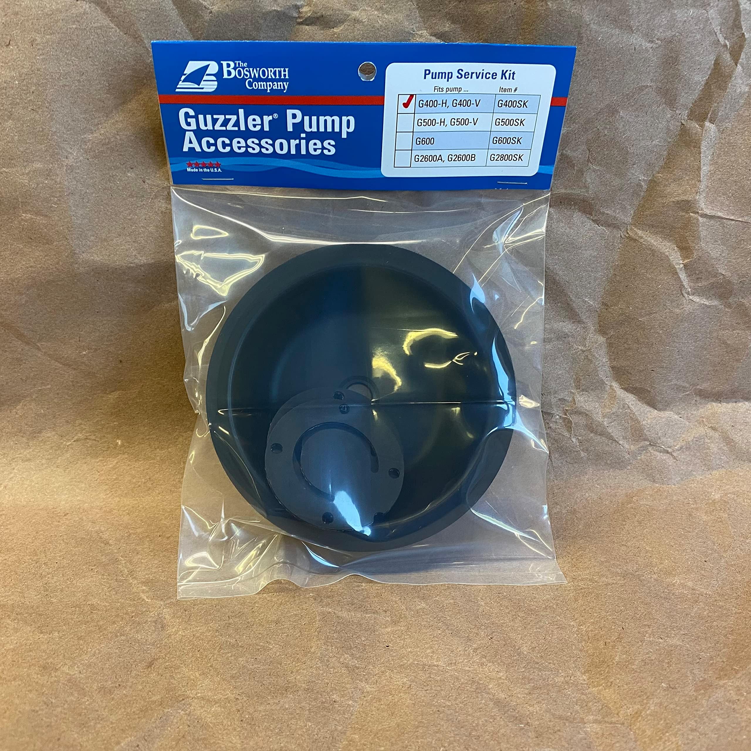 Diaphragm + Flapper Valves for Guzzler '400D Hand Pump