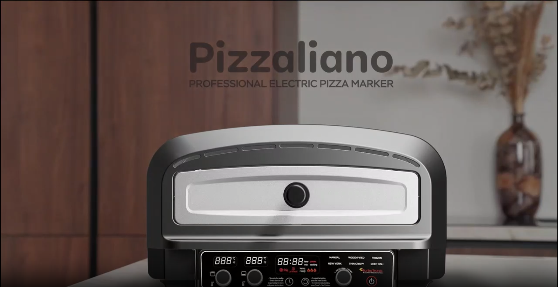 Four à Pizza électrique 1700W - 6 Programmes, Jusqu'à 450°C - Avec Pierre à Pizza Et Pelle - Idéal Pour Pizza Maison 32 Cm - 4
