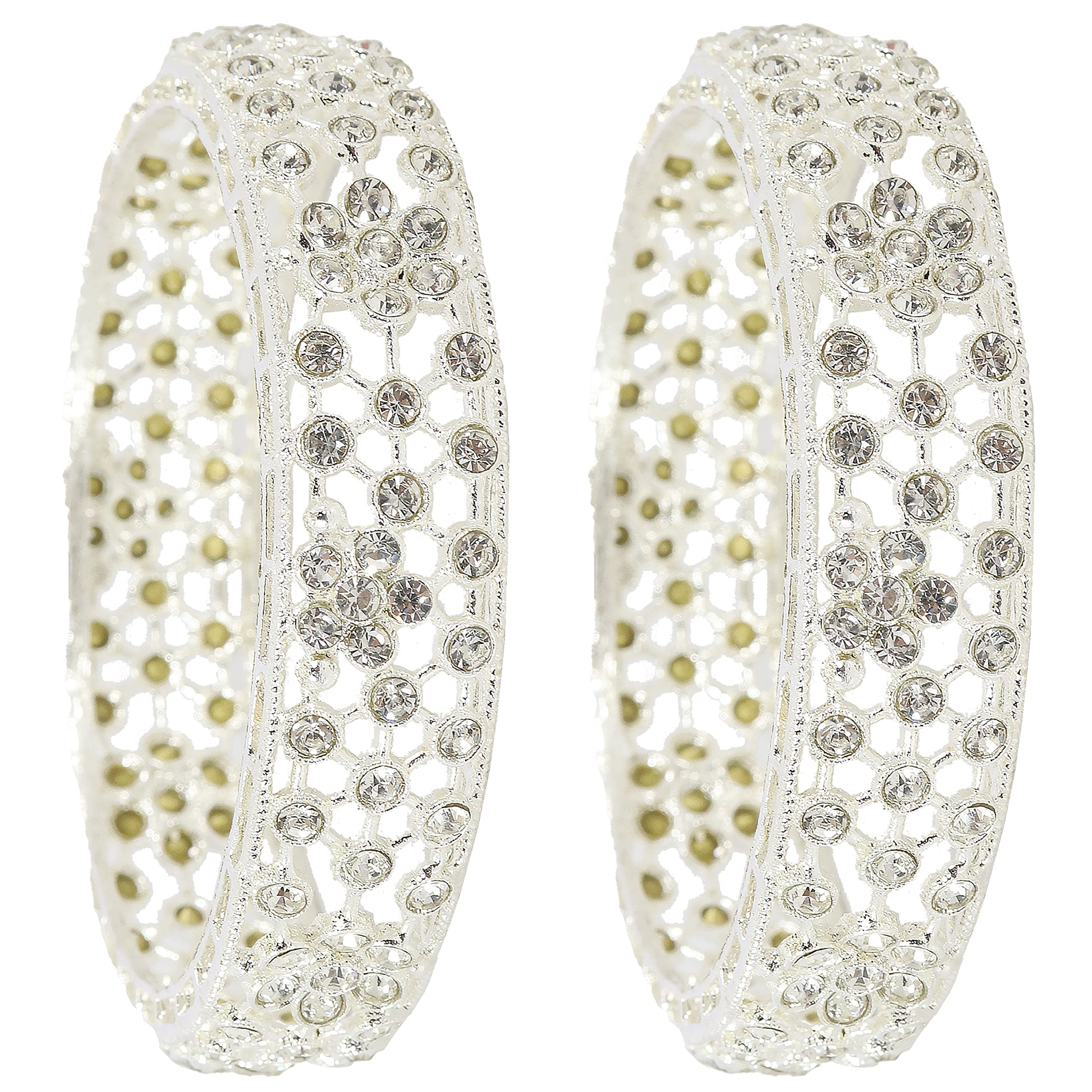 See full amazon price history chart for NMII Alloy Metal with Zircon Gemstone Studded Kada Set For Women and Girls, (MAH42_A(9303)-Silver-2.2 Inches), Pack Of 2 Kada Set NMII Alloy Metal with Zircon Gemstone Studded Kada Set For Women and Girls, (MAH42_A(9303)-Silver-2.2 Inches), Pack Of 2 Kada Set (B0C6KVPSY6) Amazon Price History, Amazon Price Tracker
