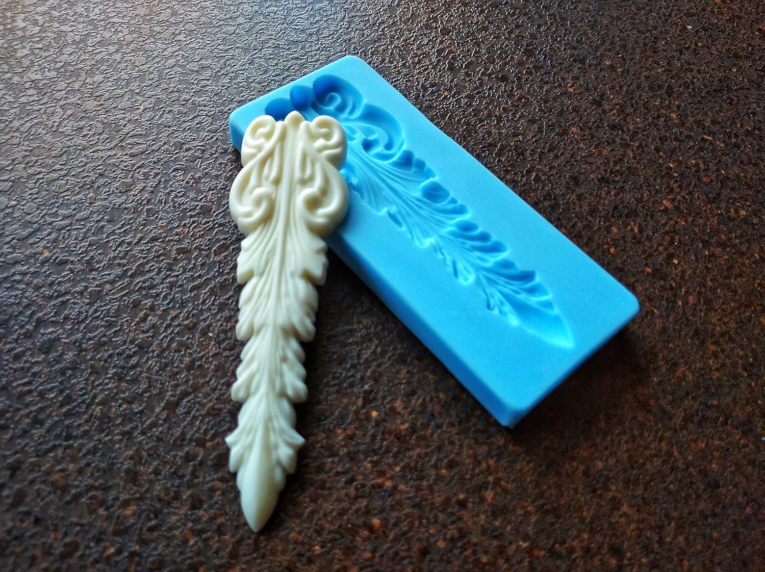 Silicone Mold for Acanthus style appliques, mold for clay