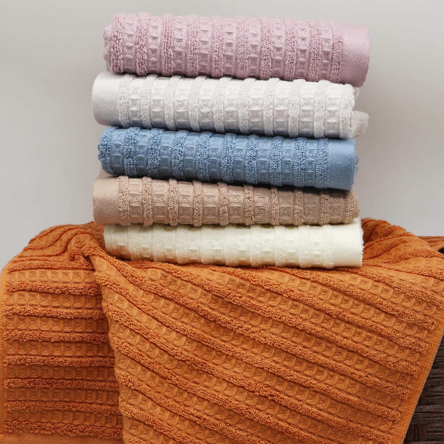 Mia's Dream Hand Towels, Cotton Bath Towels Set, 3 Pack,13" x 27", Multi | Soft Terry Hand Towels for Bathroom & Kitchen, Quick Drying Bathroom Hand Towels, Absorbent Cotton Dish Towels For Kitchen