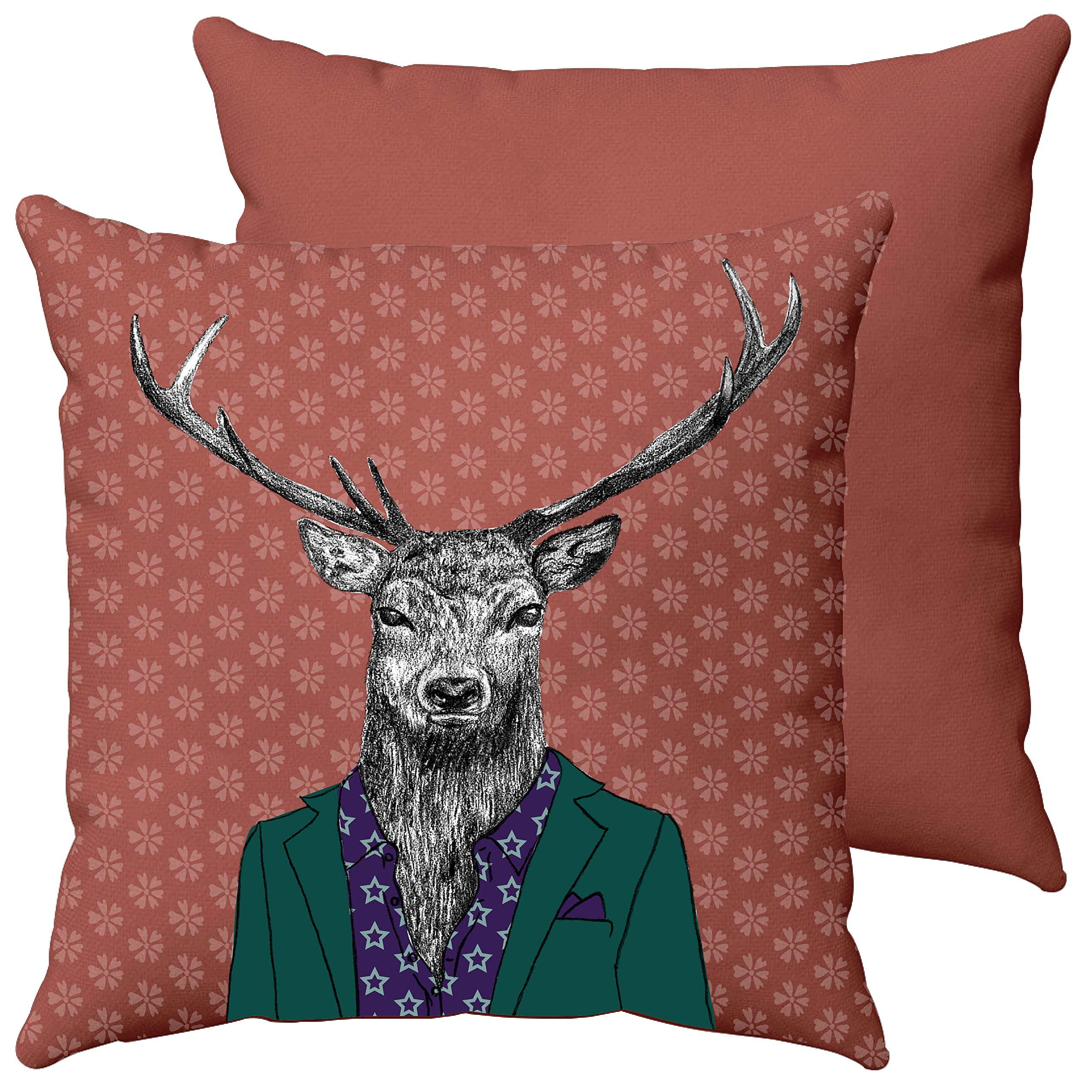 Itucci After Dark Woodland Creatures Animal Cushion (Stag) - Decorative