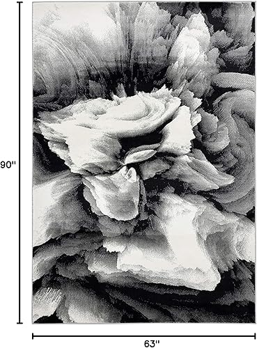 Miniatura 10 de Abani Arto - Alfombra geométrica 3D grisrojo, de 6 x 9 pies, moderna, duradera, no desprende pelusa, fácil de limpiar