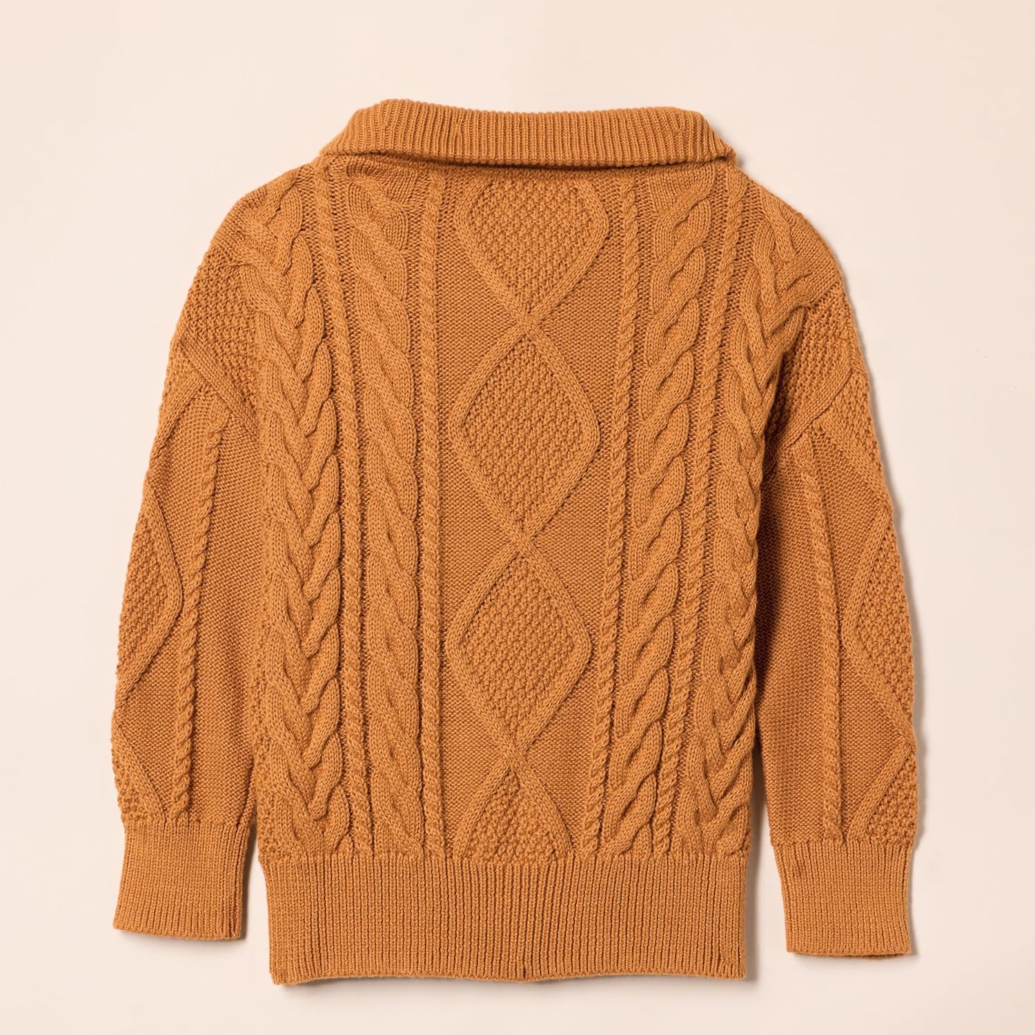 Amazon Essentials Boys and Toddlers' Quarter-Zip Cable-Knit Relaxed-Fit Sweater - Image 2