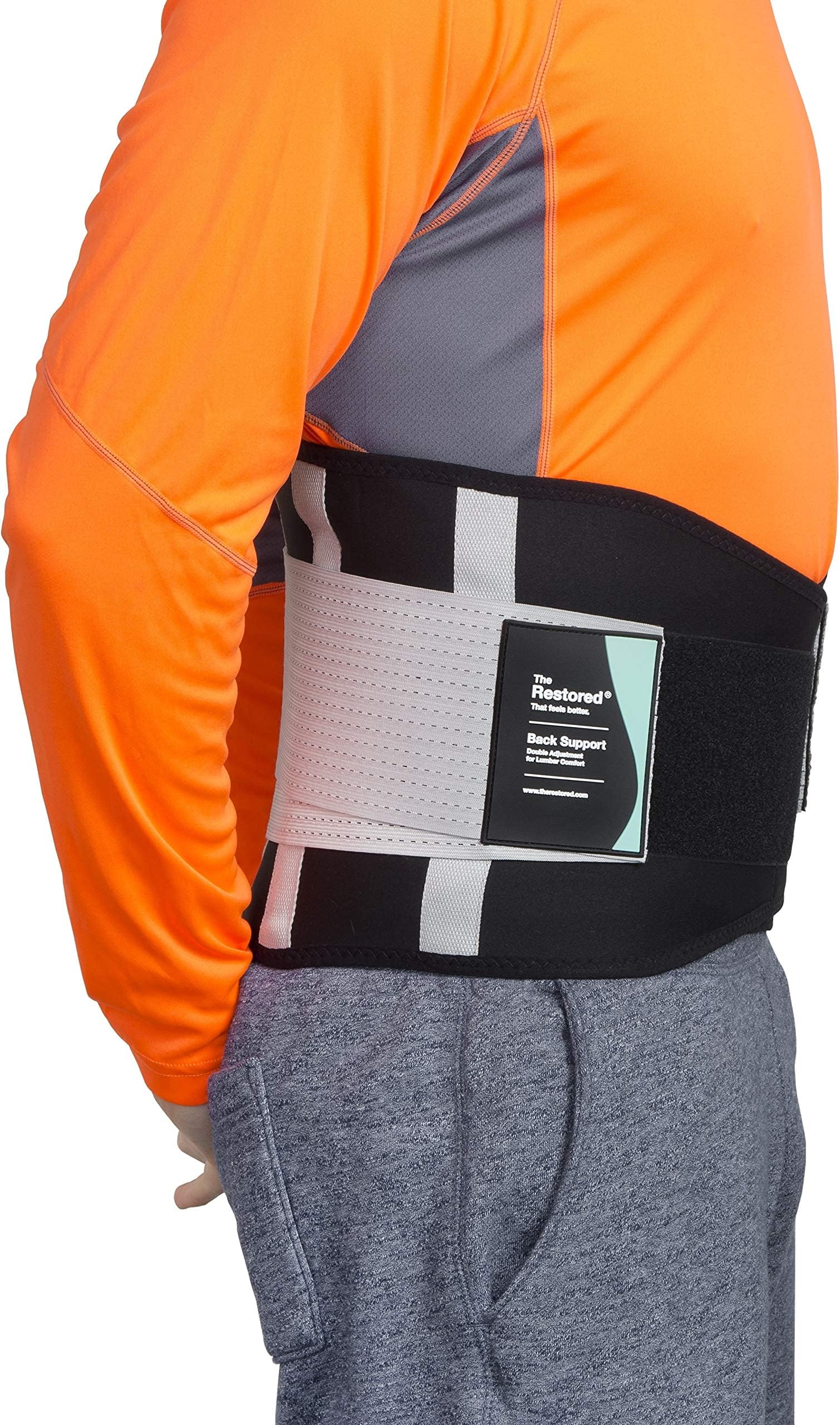 The Restored Back Support Brace, Only Belt Certified by National Back Pain Association, Lower Lumbar Relief