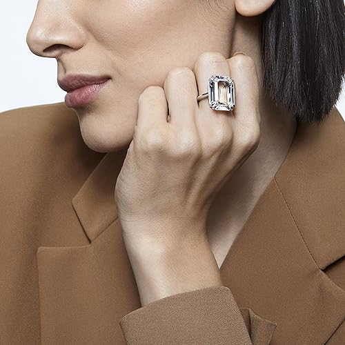 Miniatura 4 de SWAROVSKI Colección de joyería de anillos Mesmera, acabado de rodio, cristales transparentes