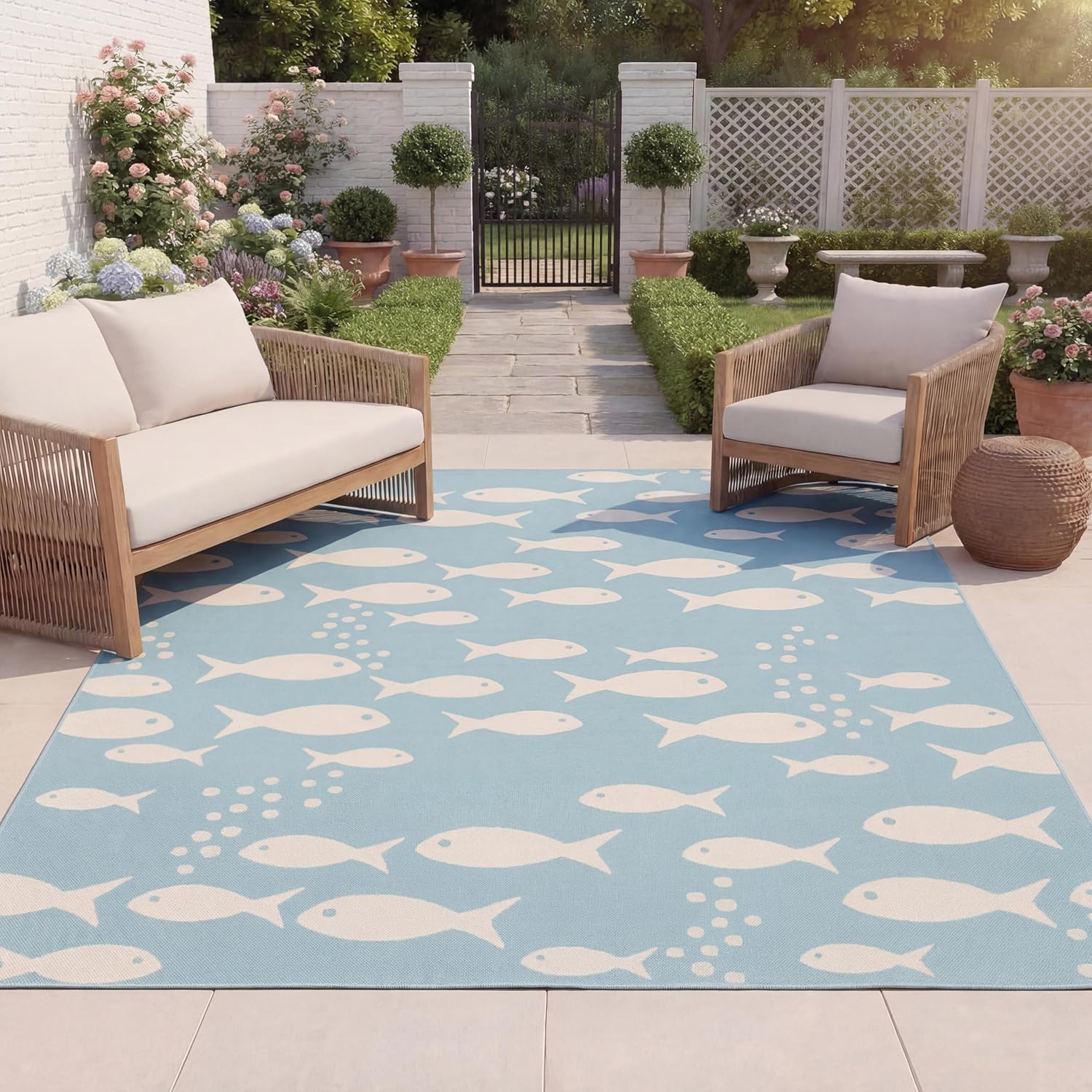SAFAVIEH Washable Rug Outdoor Courtyard Collection - 2'3" x 5', Black & Beige, Non-Shedding & Easy Cleaning, Ideal for Patio, Front Door, Entryway, Mudroom, Doormat (CY6012-256)