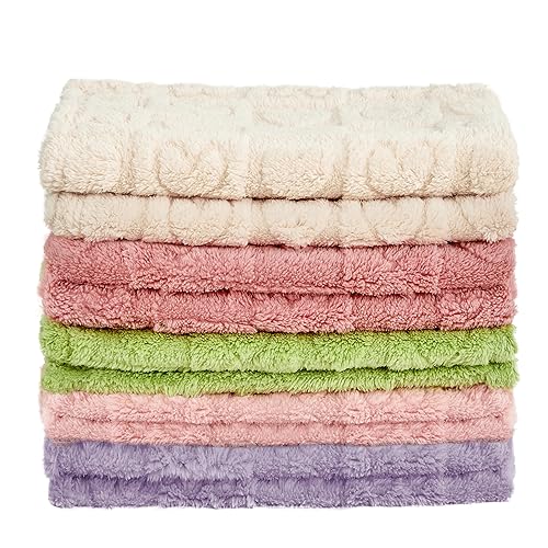 Miniatura 5 de Yurhap Manta de forro polar para bebé, manta a cuadros con corazones, ultra suave y acogedora para niñas y niños, manta de recepción para cuna,