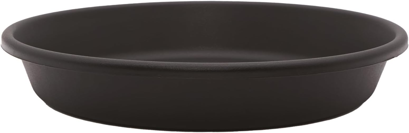 クラシックラウンドプランターソーサー - HC Companyies プランター用8インチ植木鉢ドリップトレイ 8インチブラッククラシックプランター LIA08000G18 ブラック (SLI08000G18)